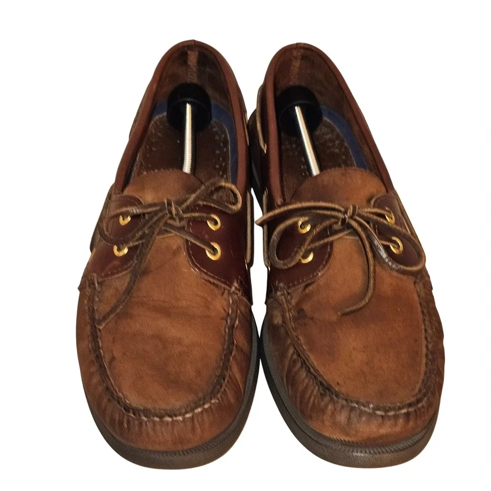 Sperry‎ Top-Sider Mens 12 M Authentic Original Brown Leather Boat Shoes 0195412